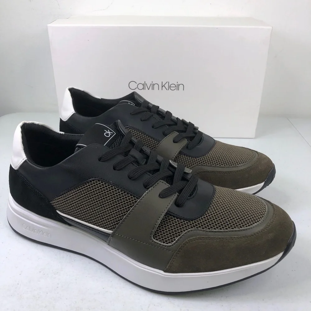 CALVIN Klein Dudley Silky Suede Smooth Calf Shoes
